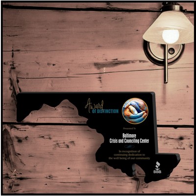 11" Maryland Black Acrylic Plaque