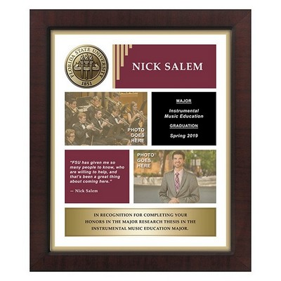 16" x 20" Custom Print - Mahogany Wood Frame