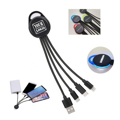 3" 1 Nylon Woven Charging Cable