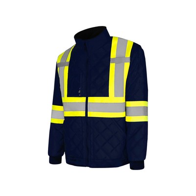 Navy Quilted Freezer Jacket w/4" Tape