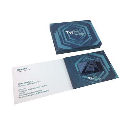 2.4" LCD A6 Standard Soft Cover Business Video Brochure Card