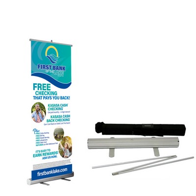 Advantage Retractable Banner - 34" Poly Film, Full Color
