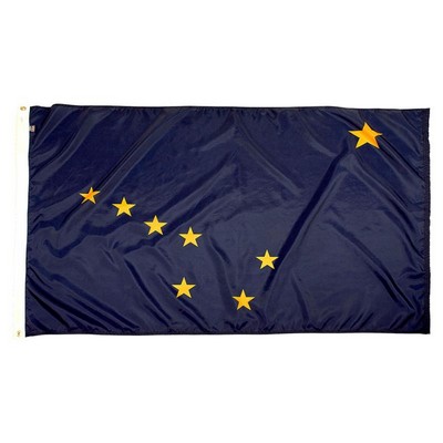 Alaska Indoor Parade Flag w/Fringe (5'x8')