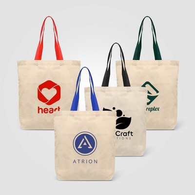 Tonga - 5 oz. Natural Cotton Tote w/ Color Straps - Silkscreen
