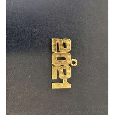 Graduation Year Charm | Gold or Silver Tone | Cap Tassel Accessory