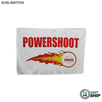 72 Hr Fast Ship -Microfiber Moisture Wicking, Cooling, Sports, White Suede Towel, Sublimated 12"x18"