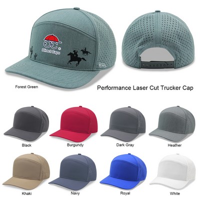 Golf Trucker Cap w/Laser Cut Mesh Back
