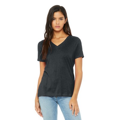 BELLA+CANVAS® Women's Relaxed Heather CVC V-Neck Tee