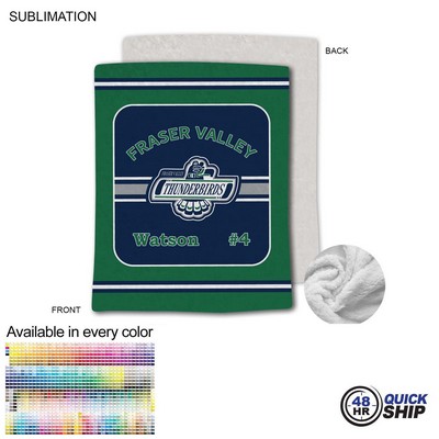 48 Hr Quick Ship - Team Blanket in Plush And Cozy Mink Flannel Fleece, Queen Bed Size (60"x80")