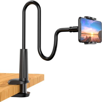 Flexible Arm 360 Mount Clip Adjustable Bracket Clamp Stand Compatible with Cell Phone