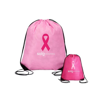Breast Cancer Awareness Drawstring Bag