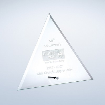 Beveled Triangle Award w/Aluminum Pole - Large