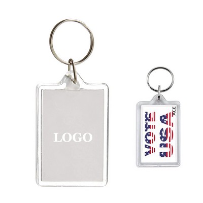 Transparent Acrylic Photo Keychain Frame
