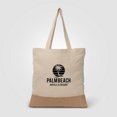 Rio™ Tote Bag - 5 oz. Recycled Cotton Blend with Jute - Silkscreen