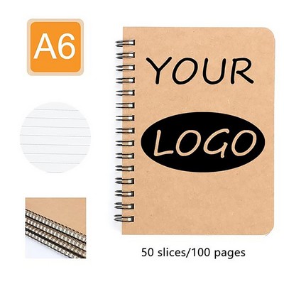 A6 Kraft Paper Spiral Bound Notebook