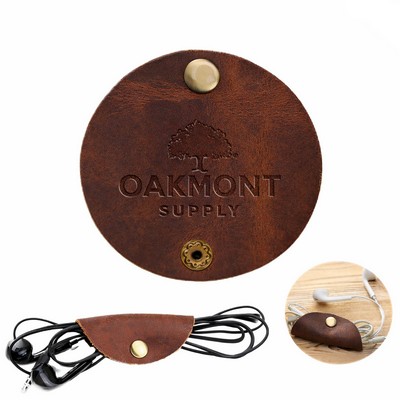 Genuine Leather Cord Cable Organizer