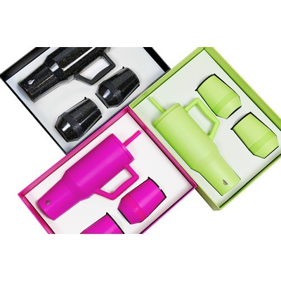 Elemental® Gift Set 40oz Commuter Tumbler and 10oz Recess Stemless Tumbler-Vacuum insulated