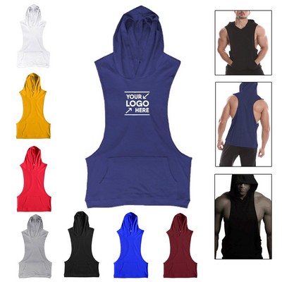 Cotton Sleeveless Performance Hoodie for the Gym
