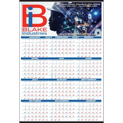 Year-In-View® Full-Color Pad & Imprint Calendar