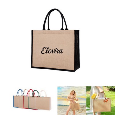 Jute Tote Bag with Handles