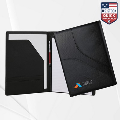 Leatherette Padfolio with Interior Pockets, Pen Holder & Notepad