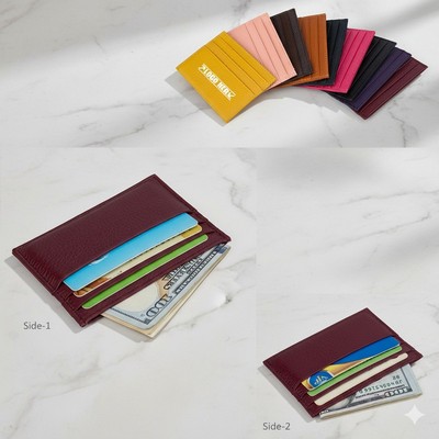 7 Pockets Dual Side PU Leather Card Holder Wallet