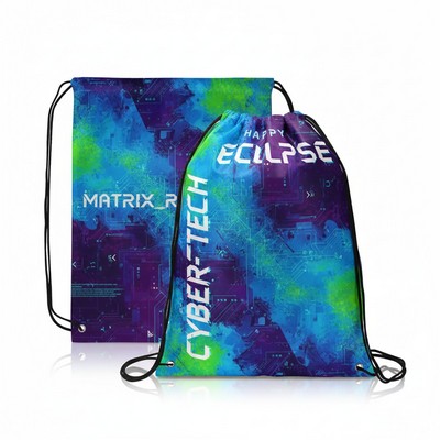 14" x 17" Dye-Sublimated Drawstring Backpack