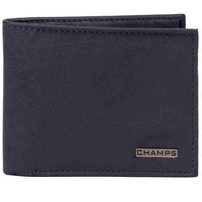 Champs Luggage Black Label Passcase Wallet Size 4.5"X3.5"X - Navy Blue