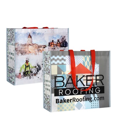 120g Laminated Non-Woven Promotional Custom Tote Bag (16"x14"x6")