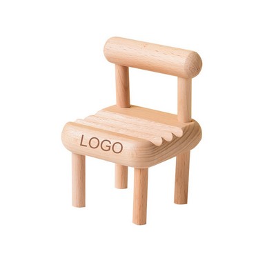 Wooden Chair Phone Stand