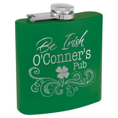 6 oz. Matte Powder Coated Stainless Steel Flask