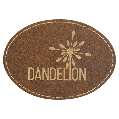 Oval Leatherette Patch with Adhesive