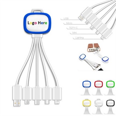 5" 1 USB Charging Cable with LED Light Logo