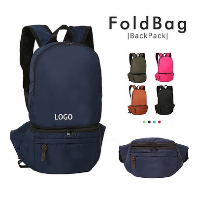 Nylon Sports Foldable Backpack