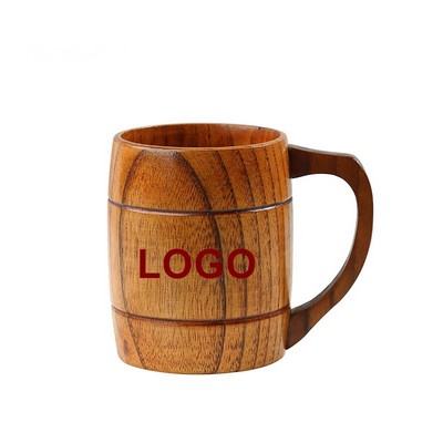 Wooden Wine Barrel-Shaped Mug