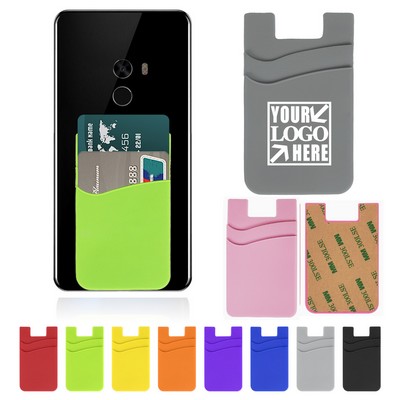 Double Pocket Silicone Phone Wallet
