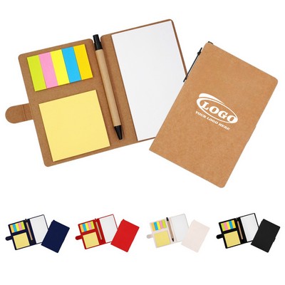 Recycled Sticky Notes Notebook With Ballpoint