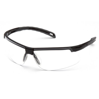 Ever-Lite Safety Glasses, Black Frame with Clear Lens
