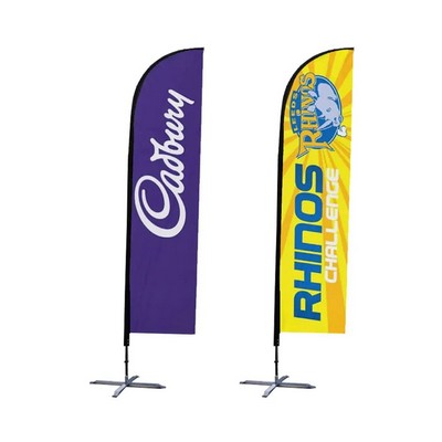 Custom 9' Advertising Feather Flag Double Sided Flag Kit