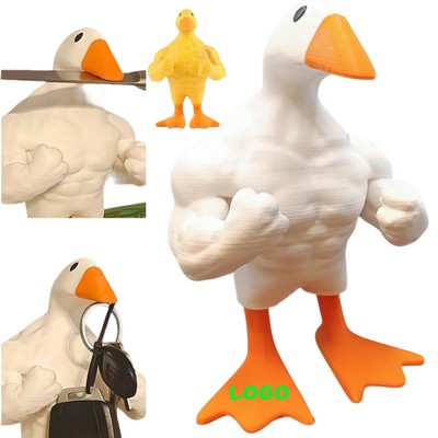 Buff Duck Magnetic Resin Figurine For Home Decor