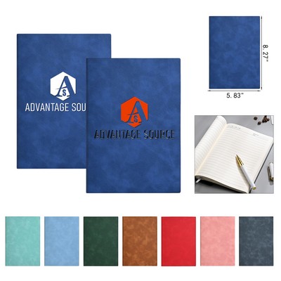 Soft PU Leather A5 Notebook 192 Page Lined Journal Book