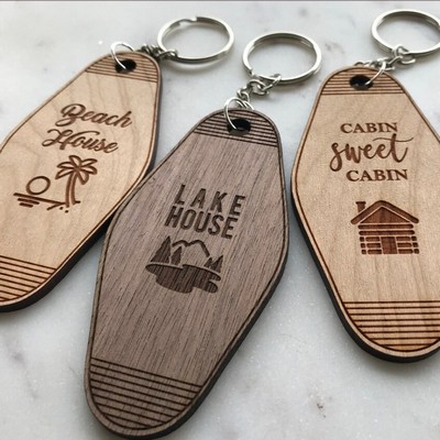 Wooden Motel Key Tag