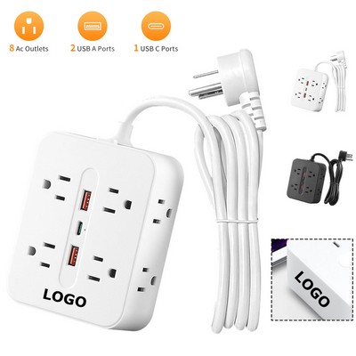 Protector Charging Station with 8 Outlets and 2 USB A(1 USB C)