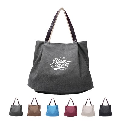 Canvas Shoulder Messenger Tote Bag