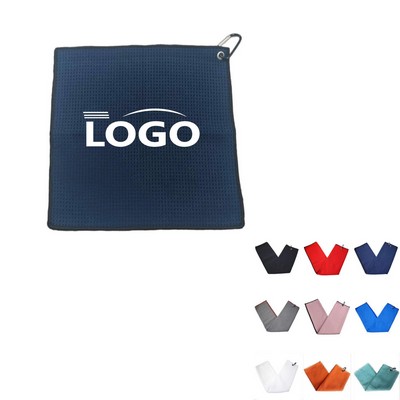12" Premium Microfiber Golf Towel