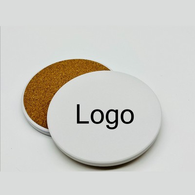 Absorbent Cork Diatom Mud Non-Slip Insulated Ceramic Coaster