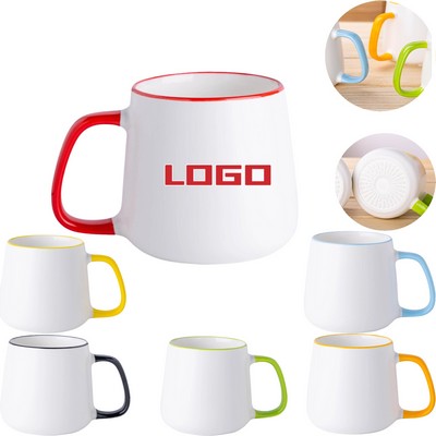 Small Fresh Edge-Colored Ceramic Mug