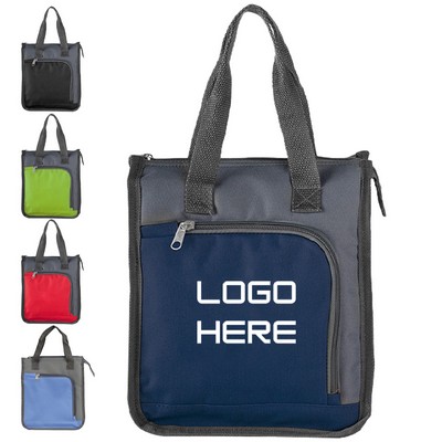 Insulated Lunch Tote Bag with Zipper Closure