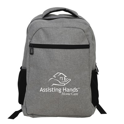 15.6 " Laptop Backpack in Premium Melange Light Gray