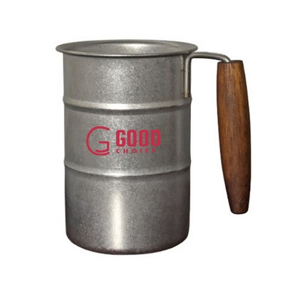 Stainless Steel Cup w/ Wooden Handle